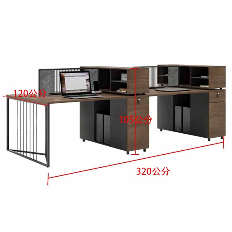 現代辦公桌，有頂板、密碼鎖、大容量儲物空間和現代設計。 OD-A11。
