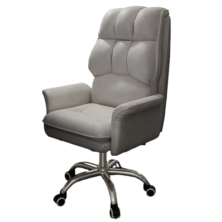 Office chair, task chair, swivel chair, height adjustable, 360-degree rotation, ergonomic, double-layer cushioning, plated, with armrests, with footrest, simple and stylish, OC-A47