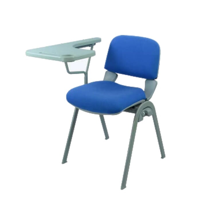 Space-saving, stackable office chair with curved design, double-layered polyurethane foam, carbon steel legs, ABS resin structure, and non-slip breathable design (OC-A34)