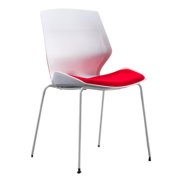 Stackable office chair, space-saving design, cotton and linen fabric, polyurethane foam, ergonomic design, reinforced frame, OC-A32