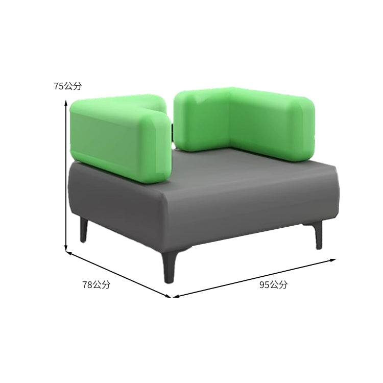 沙發和茶几套裝，接待區，納帕皮革，碳鋼腿，高度合適，尺寸完美，安全無異味，堅固耐用，靈活百搭，簡約風格，橙色，灰色，OS-A5