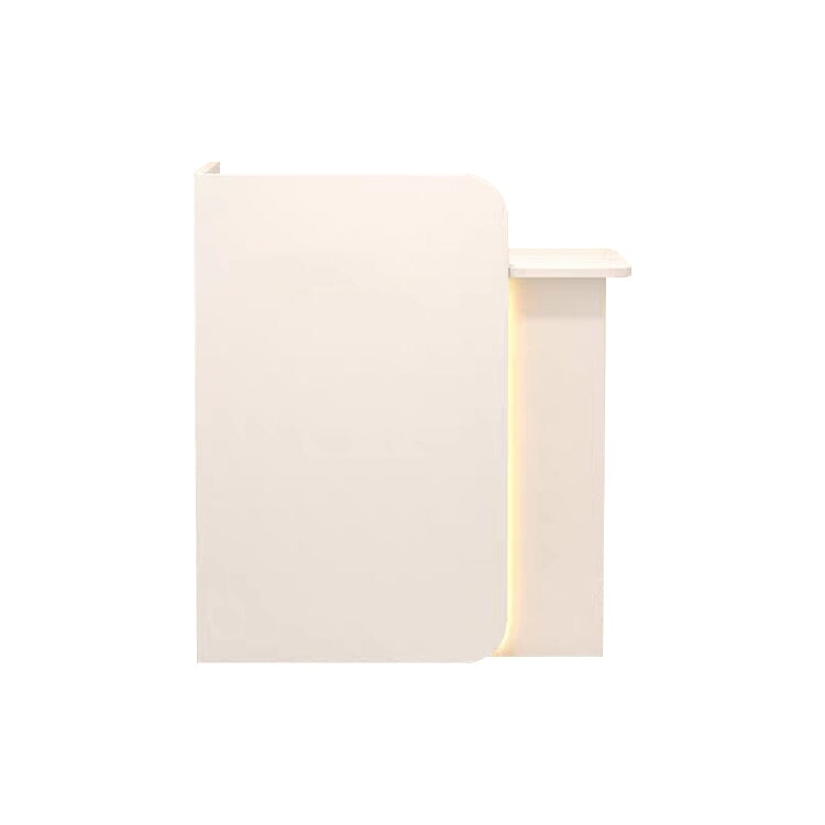 接待台、入口接待台、辦公室接待台、收銀台、室內設計、圓角設計、LED燈、靜音滑軌、圓角設計、避震鉸鏈、抽屜、木紋飾面、時尚、RD-A20