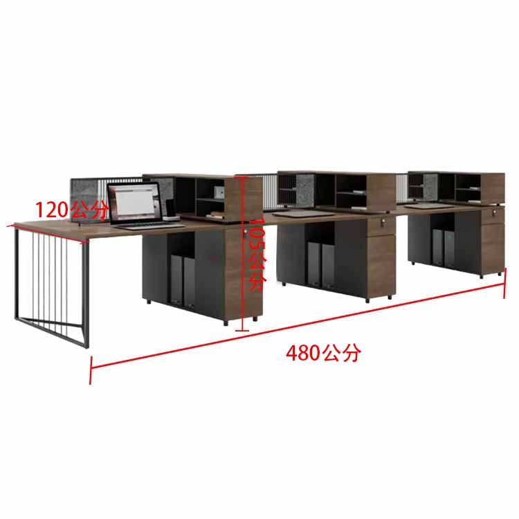 現代辦公桌，有頂板、密碼鎖、大容量儲物空間和現代設計。 OD-A11。