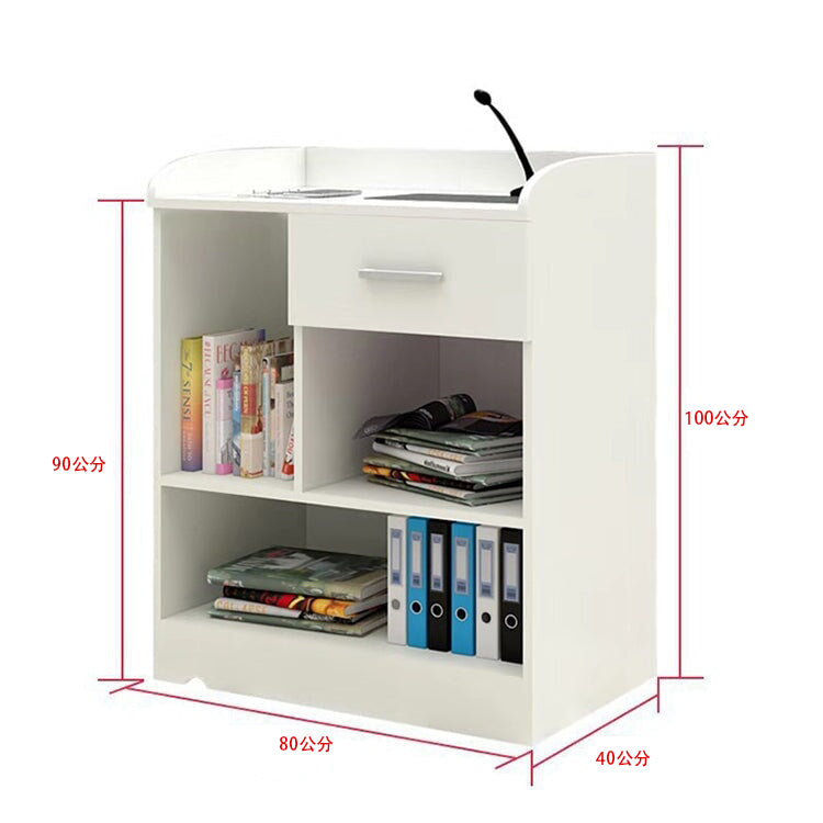 接待台、接待櫃檯、收銀台、辦公室接待台、抽屜、電腦櫃、機架、內置走線孔、底座框架結構、RD-A40