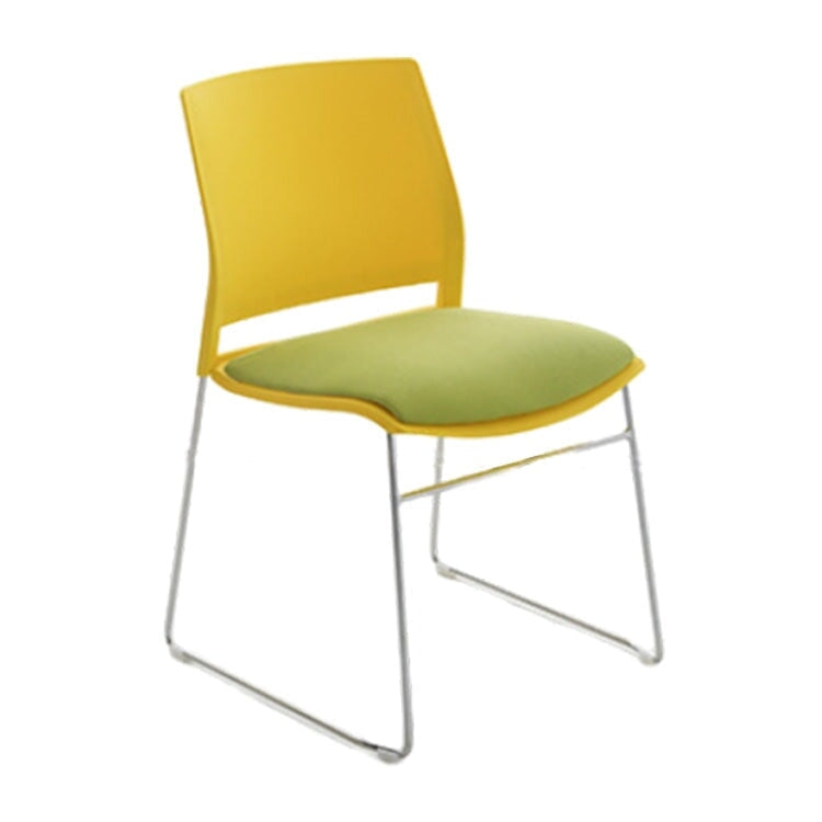 Stackable office chair, space-saving design, cotton and linen fabric, steel frame, non-slip rubber, OC-A42