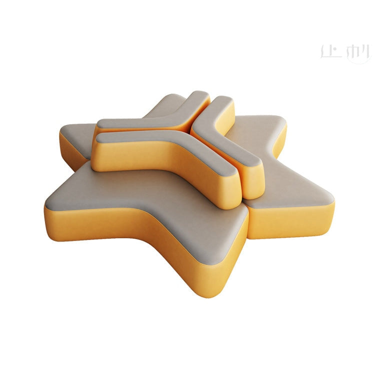 接待沙發、候診室沙發、休息室沙發，雙色設計，PVC皮革，天然木框架，高密度聚氨酯泡沫，可定制，簡約現代，黃色，OS-A8