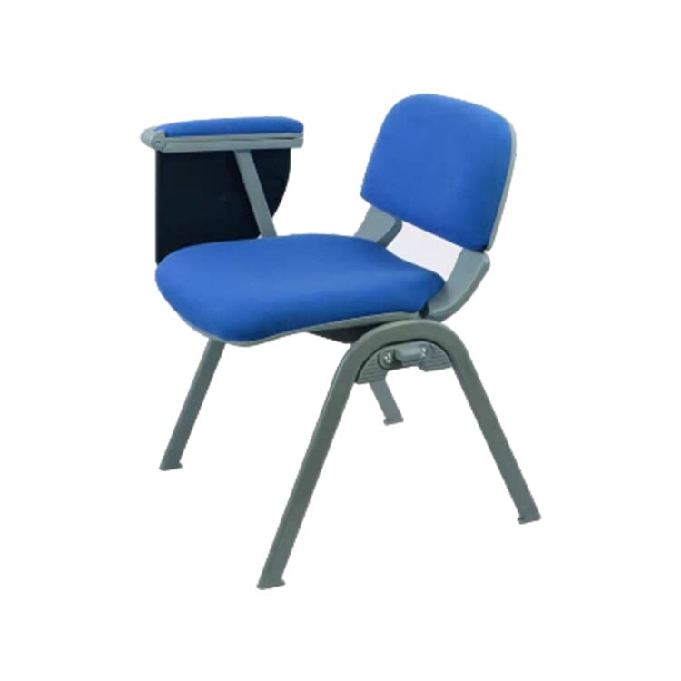 Space-saving, stackable office chair with curved design, double-layered polyurethane foam, carbon steel legs, ABS resin structure, and non-slip breathable design (OC-A34)