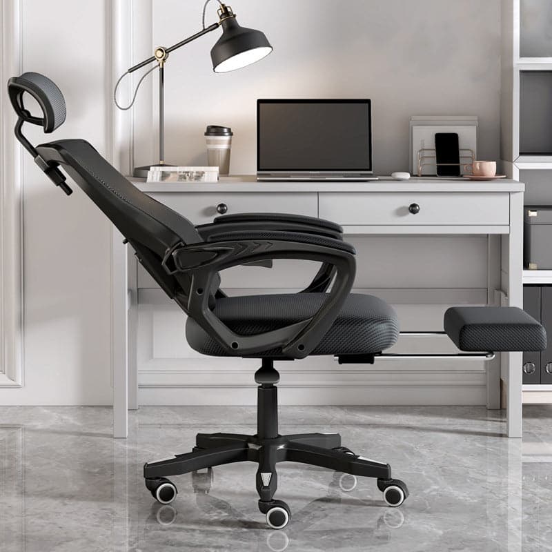 Office chair, task chair, swivel chair, computer chair, mesh fabric, with rocking function, footrest, latex material, polyurethane foam, ergonomic design, OC-A35