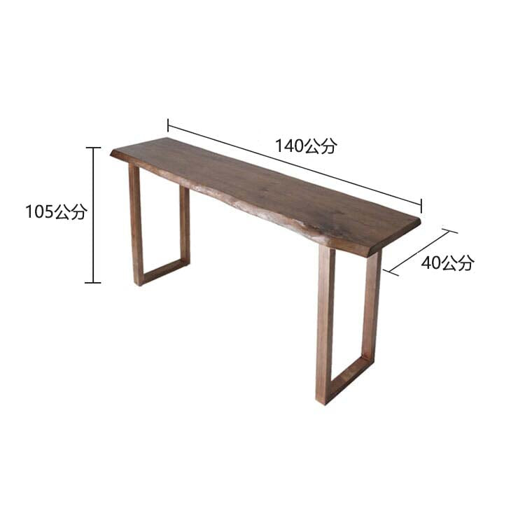 適用於商店和咖啡店的矩形木桌，木紋飾面，弧形座椅，簡約現代設計，自然飾面，可定制，BT-A1