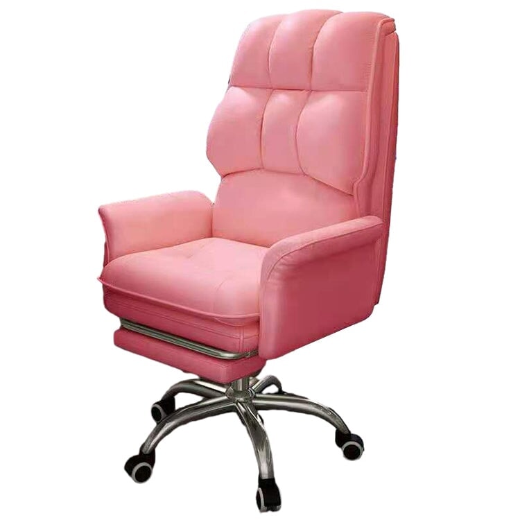 Office chair, task chair, swivel chair, height adjustable, 360-degree rotation, ergonomic, double-layer cushioning, plated, with armrests, with footrest, simple and stylish, OC-A47
