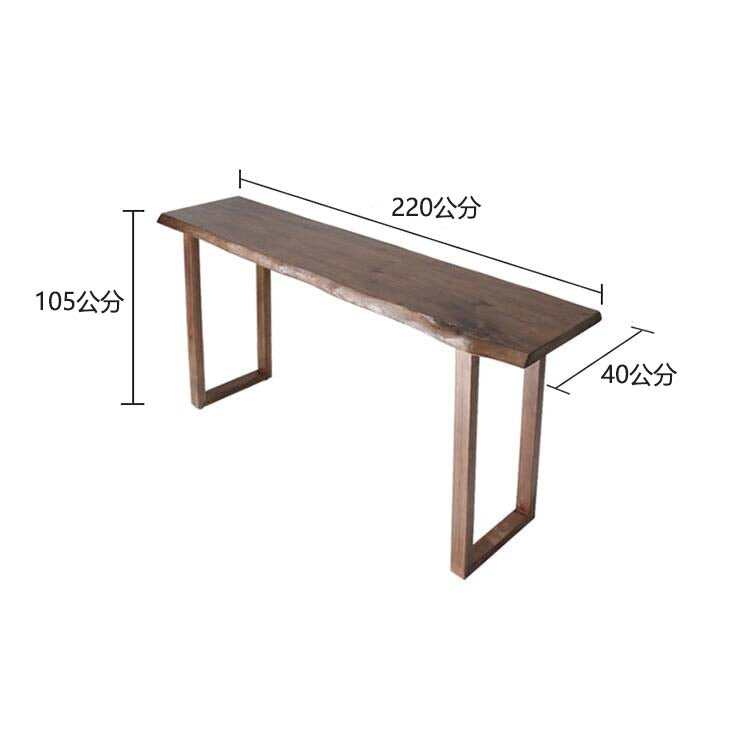 適用於商店和咖啡店的矩形木桌，木紋飾面，弧形座椅，簡約現代設計，自然飾面，可定制，BT-A1