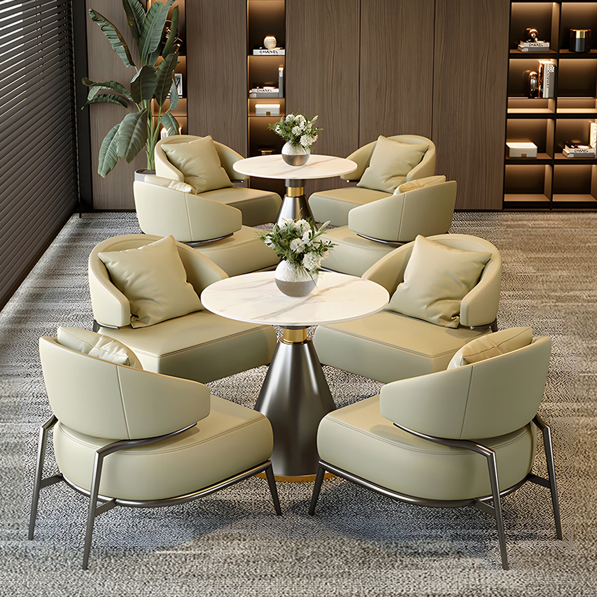 応接セット　応接ソファ　オフェスデスク　テブール　オフェスチェア　椅子　おしゃれ　高密度ウレタンフォーム　セラミック天板　スチールフレーム　耐久　耐荷重　ナッパレザー　カスタマイズ可能　CT-A14