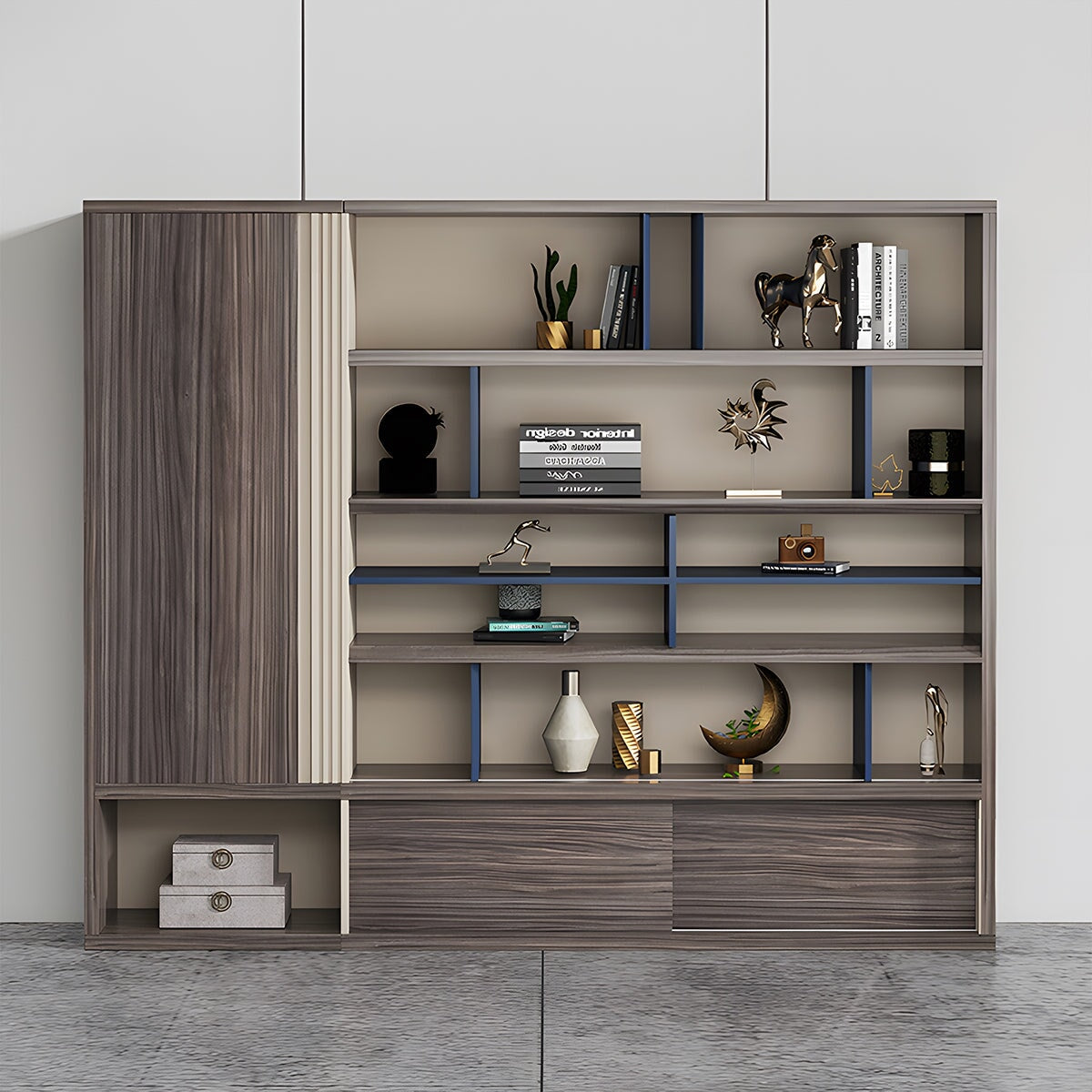 Cabinet large capacity office cabinet file cabinet wooden bookcase fil