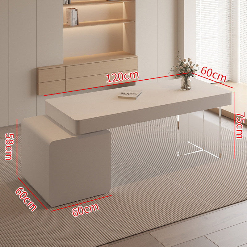 Cream Style Office Desk Minimalist Home Boss Writing Desk Beauty Salon Medical Aesthetics Consultation Table with Drawers Computer Desk ED-A136