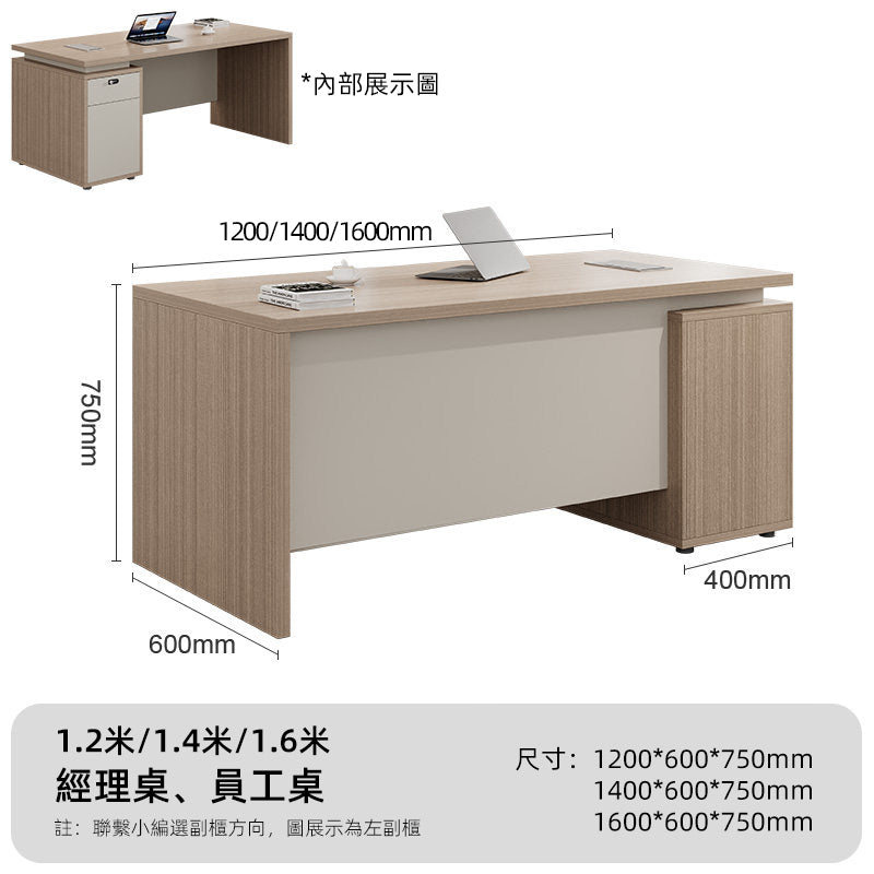 Financial staff desk and chair set, workstation, office desk, single person computer desk ED-A133