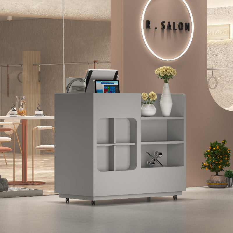 Modern minimalist small reception desk shopping mall restaurant welcome desk early education restaurant flyer mobile consultation desk RD-A53