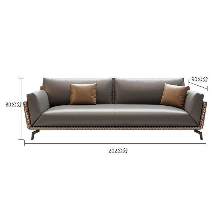 接待沙發、辦公沙發、候診室沙發、接待室沙發、雙人沙發、現代風格、PU皮革、天然木框架、乳膠、耐用、灰色、可客製化、OS-A16