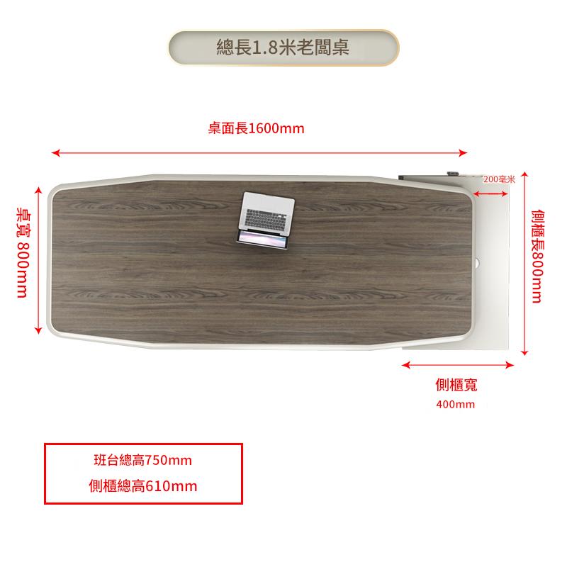 Executive Desk, President Desk, Simple Modern Office Desk and Chair Set, Office Furniture, Manager/Supervisor Light Luxury Executive Desk ED-A101