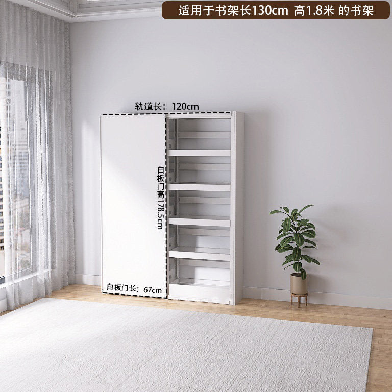 鋼製圖書館書架專用磁性白板推拉門書寫白板黑板