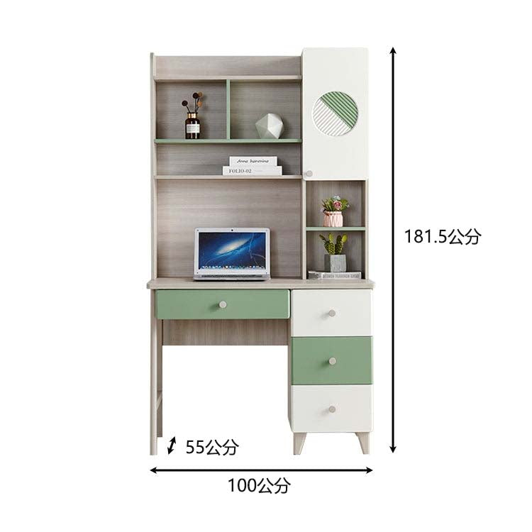辦公桌、學習桌、電腦桌、簡易書桌附抽屜、書架、電腦、封邊處理、耐污三聚氰胺貼皮、收納、人體工學、CD-A20