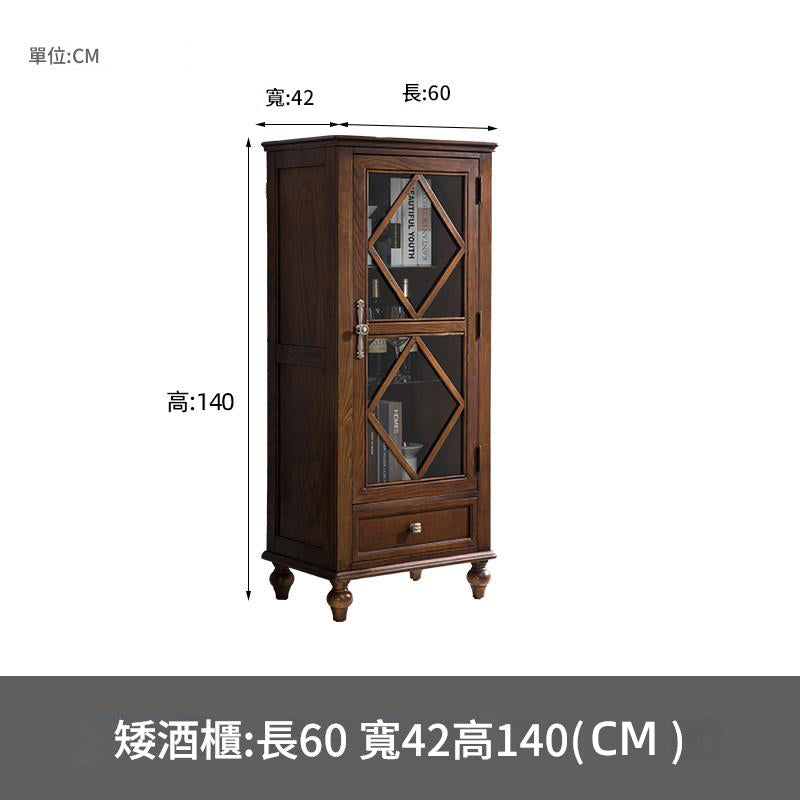 白蠟木實木電視櫃茶几組合美式客廳多功能影視櫃地櫃高低櫃小戶型CJ-A05