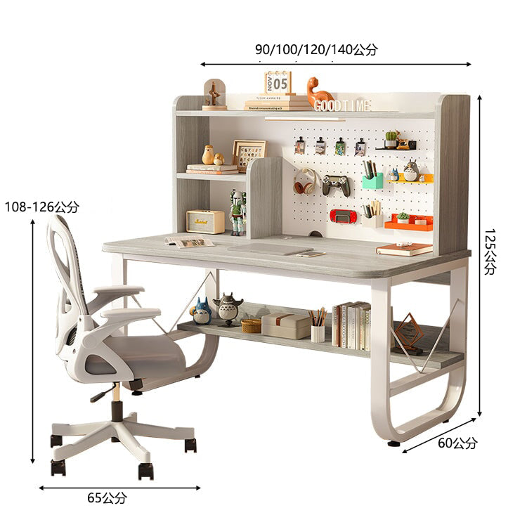 書桌，室內書桌，學習桌，電腦桌，收納架，穿孔板，加厚，圓潤飾面，寬頂，走線孔蓋，鋼架，U型，穩定，簡約，實用，CD-A16