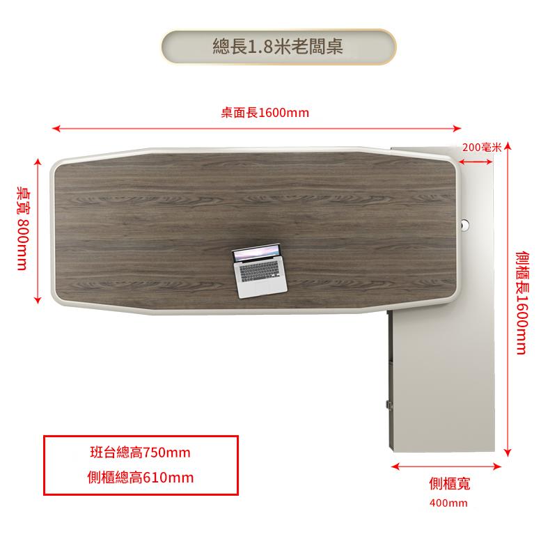 Executive Desk, President Desk, Simple Modern Office Desk and Chair Set, Office Furniture, Manager/Supervisor Light Luxury Executive Desk ED-A101