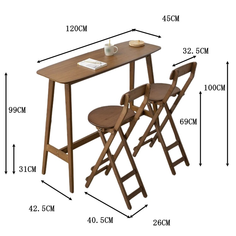吧台桌，吧台桌，竹子，毛竹，圓形，簡約，棕色，自然，BT-A14