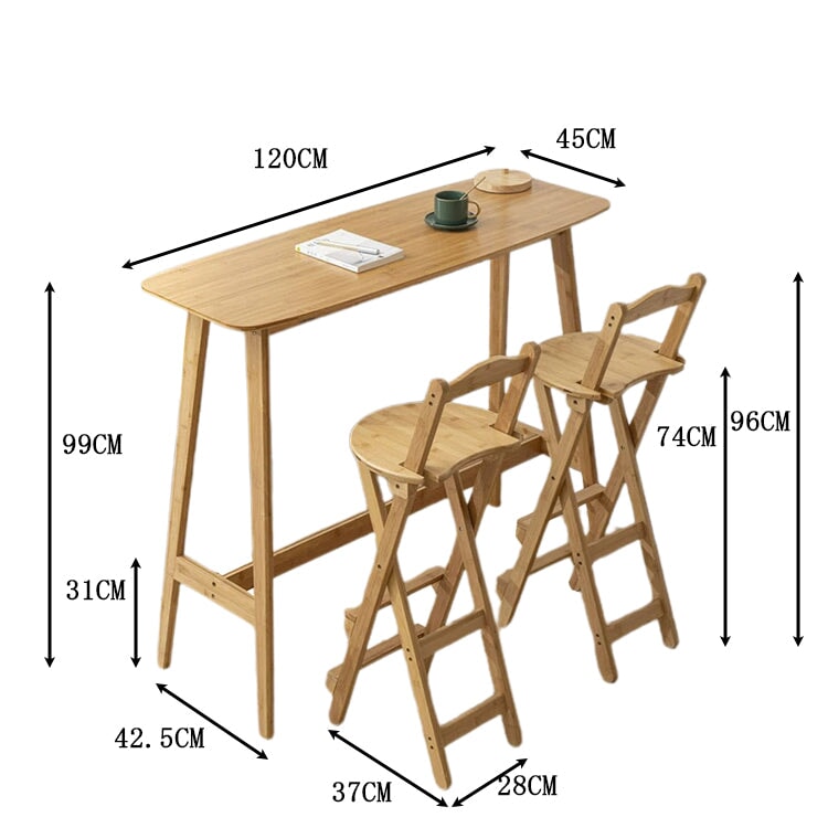 吧台桌，吧台桌，竹子，毛竹，圓形，簡約，棕色，自然，BT-A14