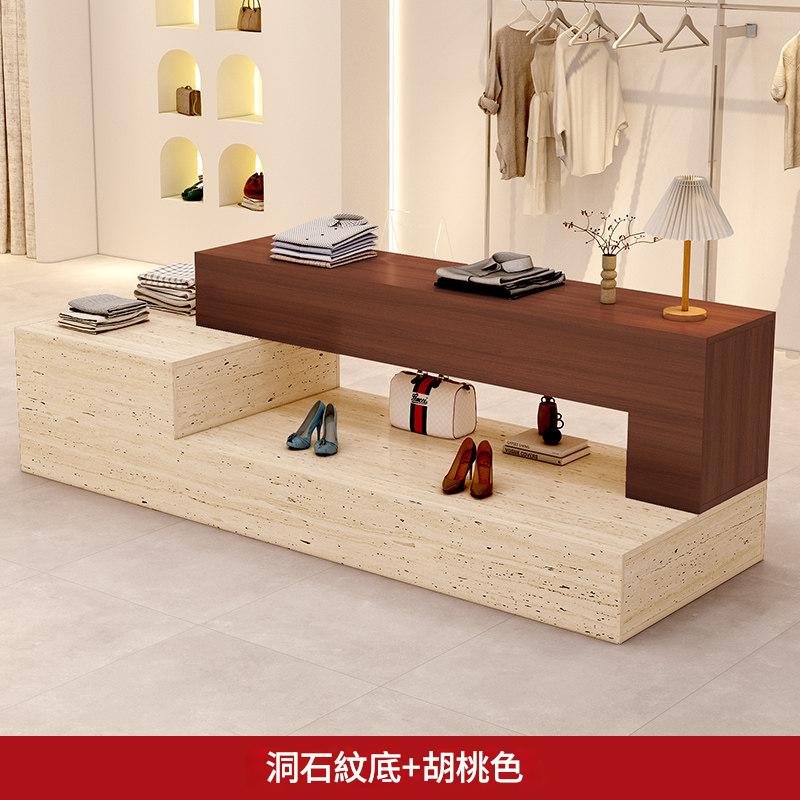 Clothing store island display cabinet shopping mall exhibition hall central display table shoes bags cosmetics waterfall table display cabinet women's clothing store ZDT-A03