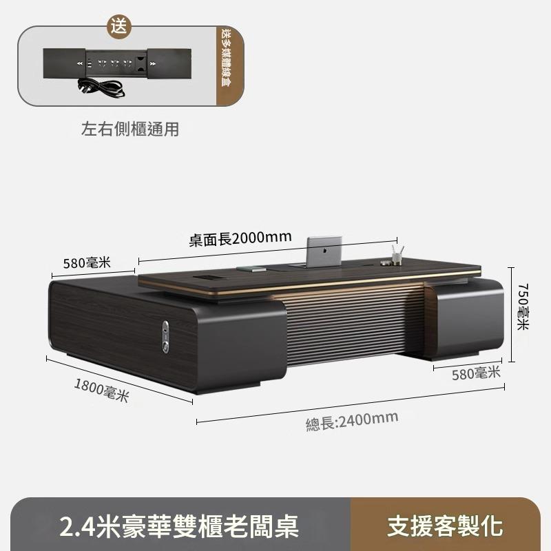 Light Luxury Executive Desk, Premium Office Furniture, Manager Desk, Simple Modern Double Pedestal Desk, President Desk, Boss Table ED-A112