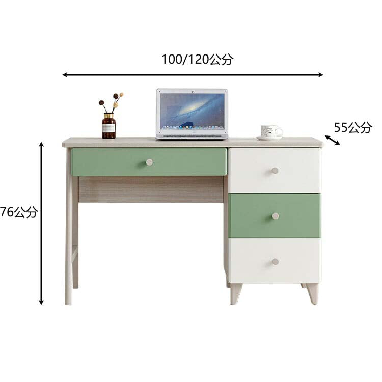 辦公桌、學習桌、電腦桌、簡易書桌附抽屜、書架、電腦、封邊處理、耐污三聚氰胺貼皮、收納、人體工學、CD-A20