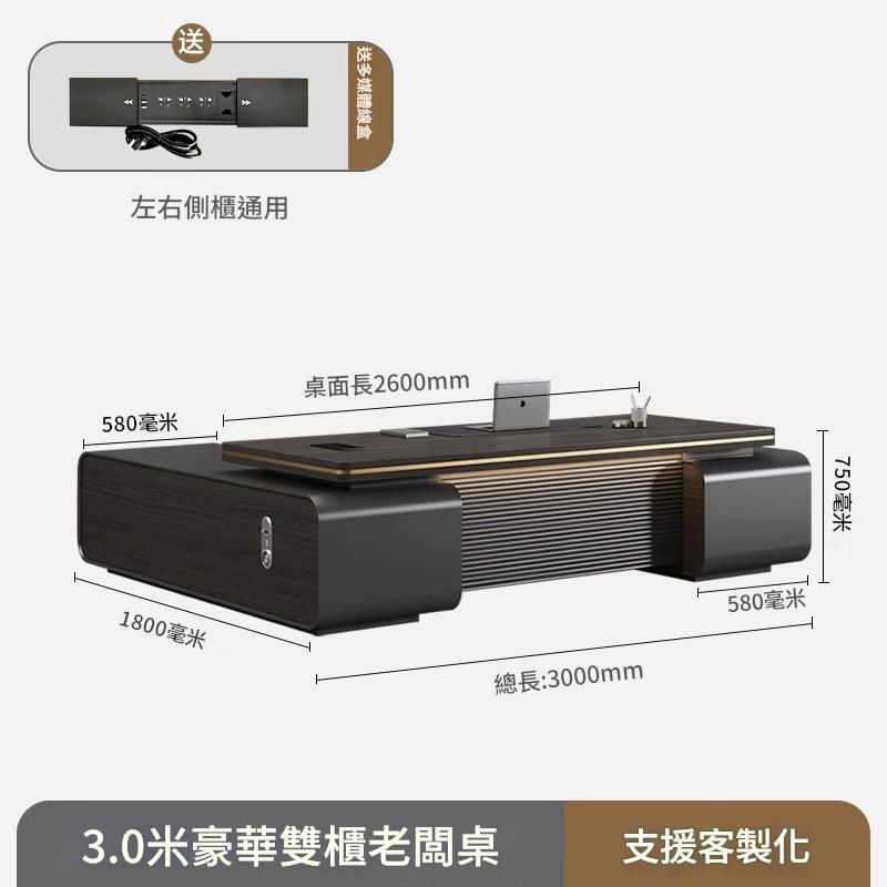 Light Luxury Executive Desk, Premium Office Furniture, Manager Desk, Simple Modern Double Pedestal Desk, President Desk, Boss Table ED-A112