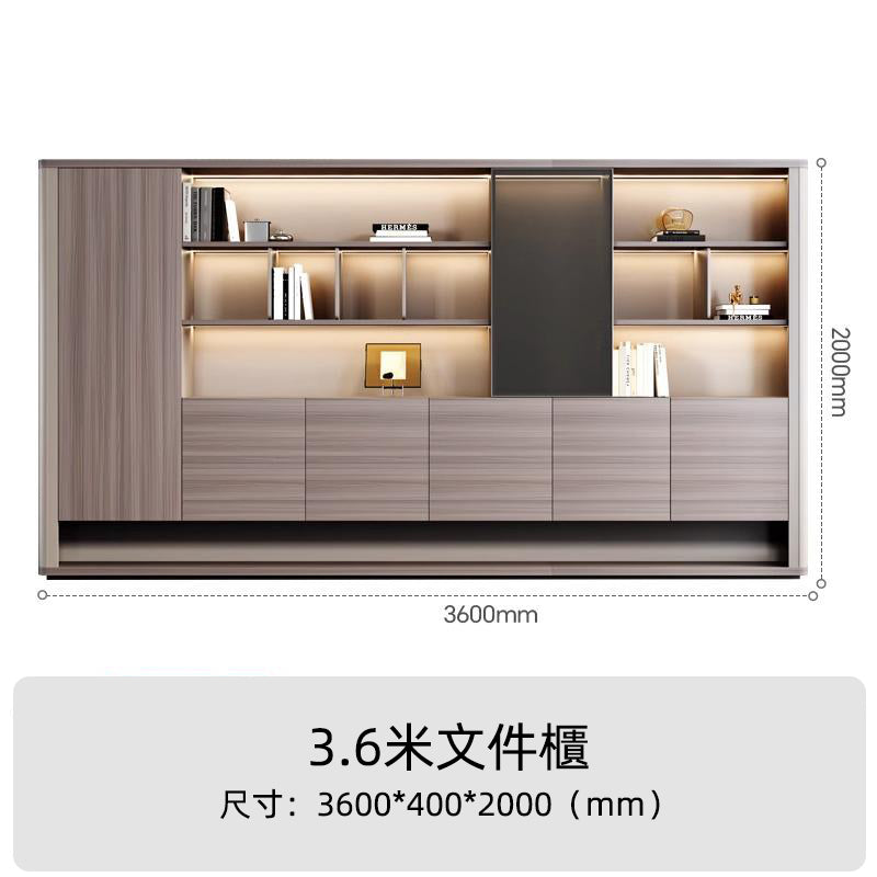 高級老闆桌輕奢高級感總經理辦公室辦公桌簡約現代高端全套大班台ED-A118