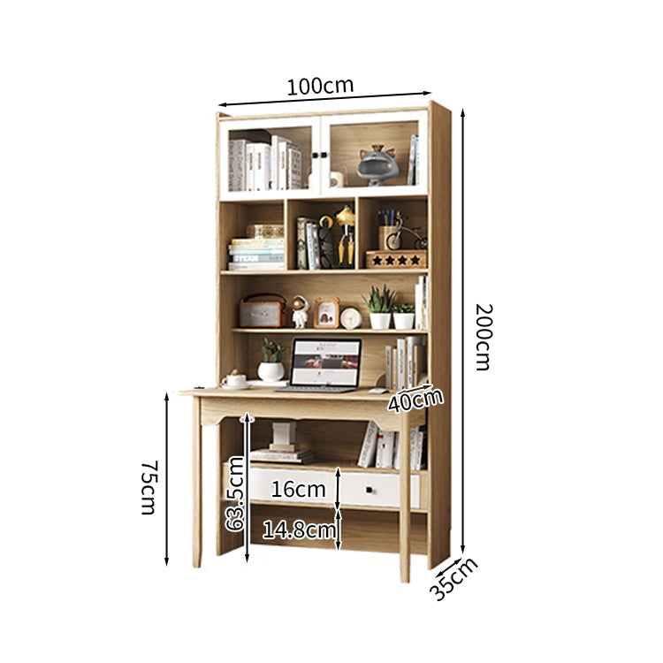 時尚、可折疊、緊湊、節省空間的單元桌，配有強化玻璃頂開門、儲物格和電纜孔，白色，CD-A9